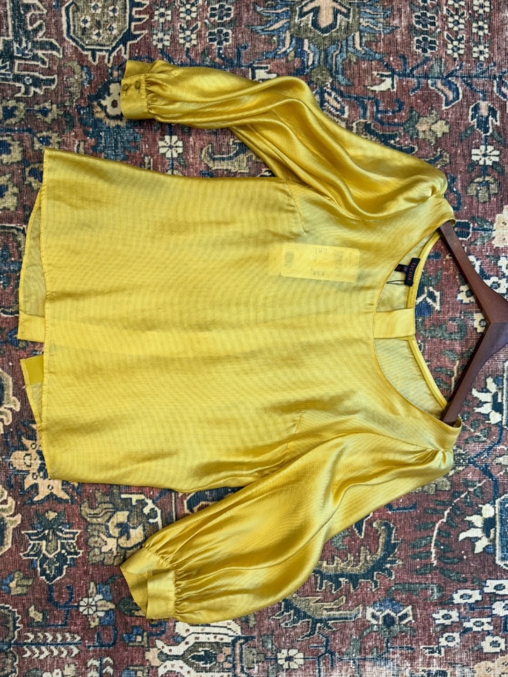 ESCADA YELLOW SILK BLOUSE NEW WITH TAGS
